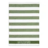 Daylesford Organic White & Green Stripe Tea Towel- Aprons & Tea Towels
