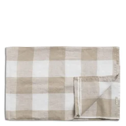 Daylesford Organic White & Natural Check Tablecloth- Table Linen|Tableware