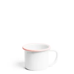 Daylesford Organic White & Pink Enamel Mug- Tableware