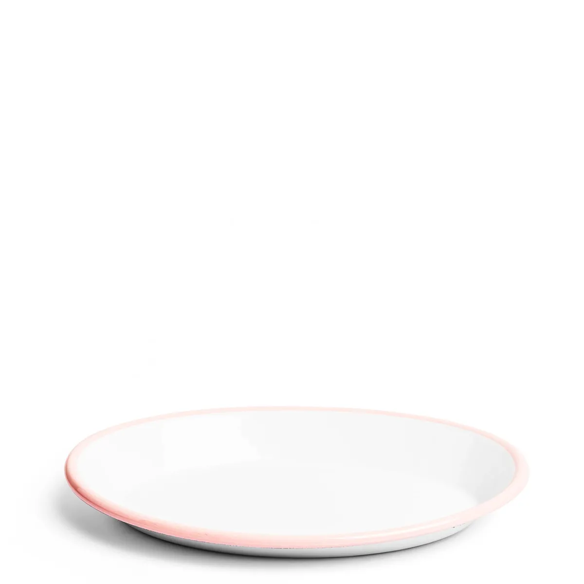 Daylesford Organic White & Pink Enamel Oval Plate- Tableware