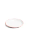 Daylesford Organic White & Pink Enamel Plate 20cm- Tableware