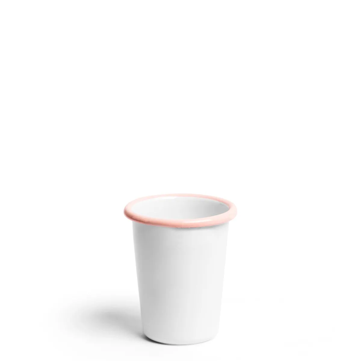 Daylesford Organic White & Pink Small Enamel Tumbler- Tableware
